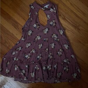American eagle flower flowy shirt
